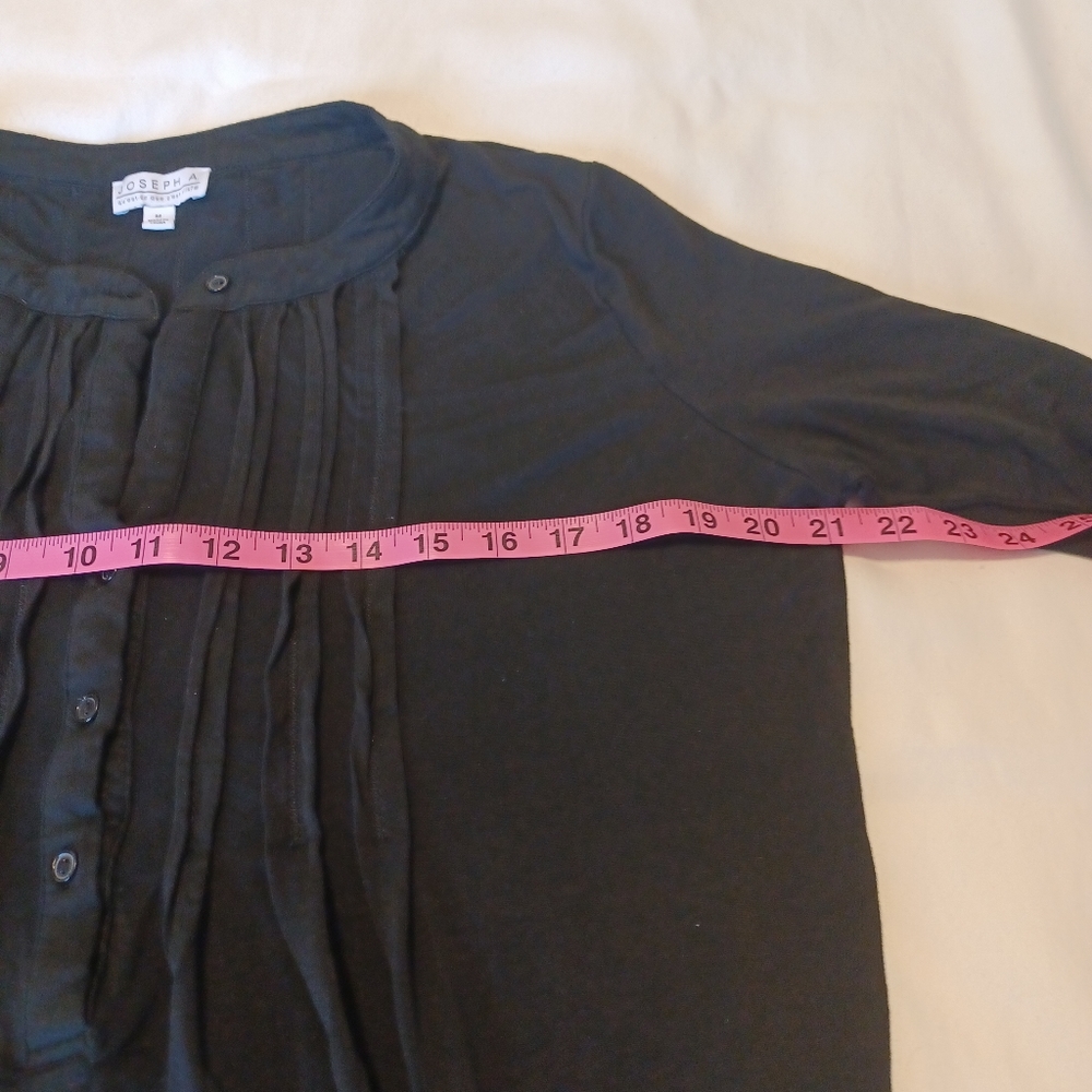 Joseph A Knit Long Sleeve Syretch Knit Tunic Top Blouse Sz Medium Black - Picture 6 of 11